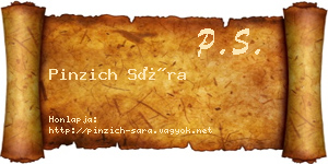 Pinzich Sára névjegykártya